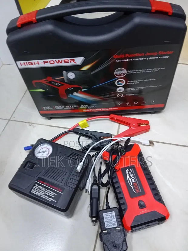 Compact 12V Jump Starter Kit na Inflator - 1
