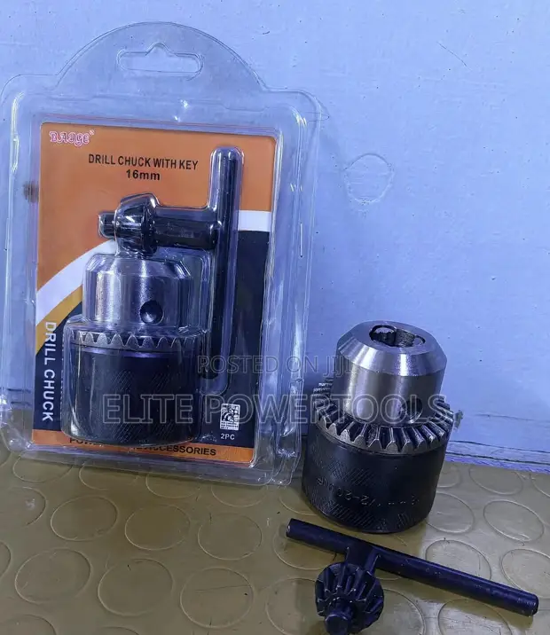 13mm Keyed Drill Chuck Set with Key & Adapter - 1