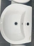 Frencla White Ceramic Pedestal Bathroom Sink Basin - 2