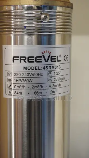 Freevel 1HP Submersible Borehole Water Pump | 84M Head