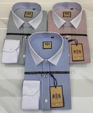 Shati Zenye Michirizi Bora - Saizi S-3XL