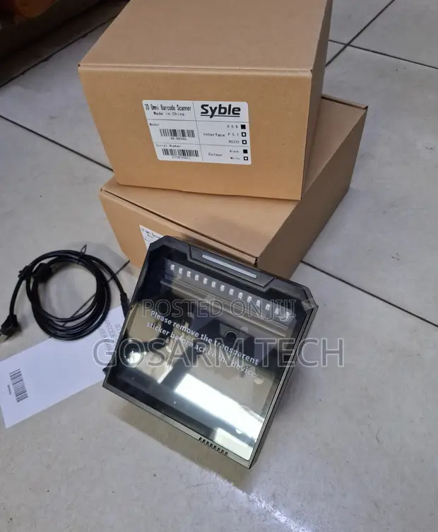 Syble XB-8808G Hands-Free Desktop Barcode Scanner - 1