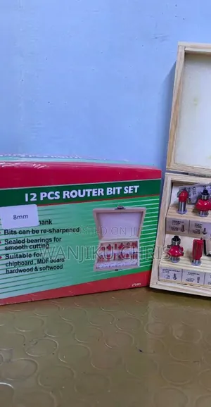 12 Piece Tungsten Carbide Router Bit Set 8mm Shank