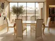 Dining Set ya Marble - Seaters 6, Vifaa vya Dhahabu - 1