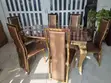 Dining Set ya Marble - Seaters 6, Vifaa vya Dhahabu - 5