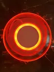 9W Two Color Glass Panel Ceiling Light (White/Red) - 2