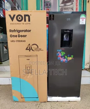 Von Fridge Lita 176 Mlango Mmoja na Dispenser