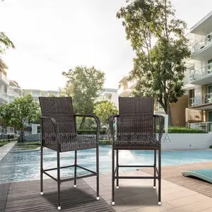 Kiti cha Baa cha Rattan cha Kudumu kwa Patio na Bustani