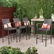 Kiti cha Baa cha Rattan cha Kudumu kwa Patio na Bustani - 4