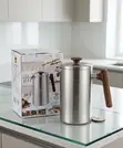 304 Stainless Steel French Press yenye Double-Wall (1L) - 2