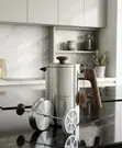 304 Stainless Steel French Press yenye Double-Wall (1L) - 3