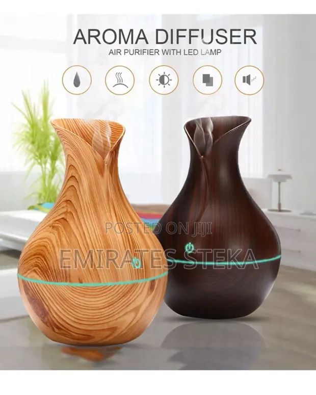 Ultrasonic Wooden Aromatherapy Humidifier Diffuser - 1