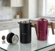 Haus Roland French Press ya Kahawa 1000ml Matte Finish - 2