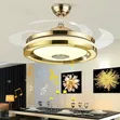 Bluetooth Ceiling Fan Light Chandelier - 3