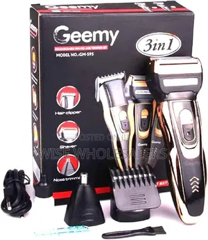 Geemy GM-595 3-in-1 Rechargeable Shaver & Trimmer Set
