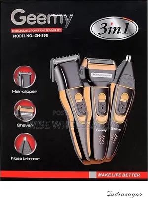 Geemy 3-in-1 Rechargeable Shaver & Trimmer Set