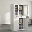 2-Swing Door File Cabinet with Drawers - White - 3