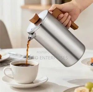 French Press Coffee Maker - 1000ml Stainless Steel