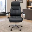Kiti cha Ofisi Nyeusi cha Ngozi cha Executive - 2