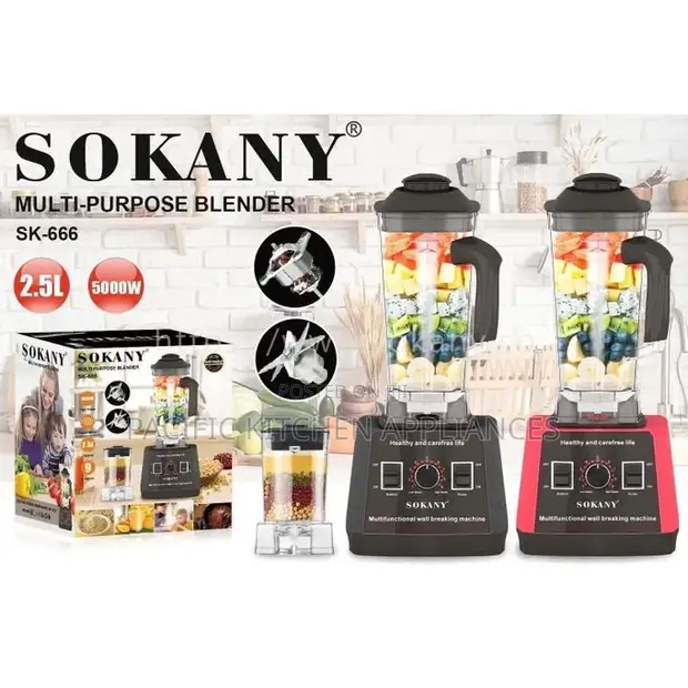 Sokany 2-in-1 Commercial Blender (SK-666) - 1