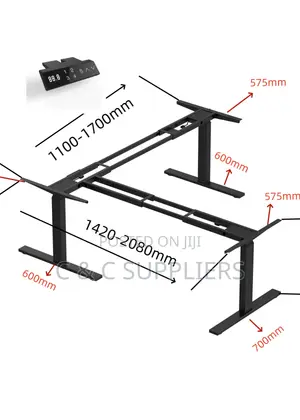 1.4M Curved Electric Height-Adjustable Desk