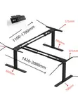 1.4M Curved Electric Height-Adjustable Desk - 1