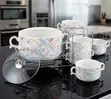 7 Piece Blossom Plaid Luxury Tureen Set - 2