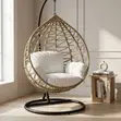 Outdoor Hammock Swing Chair - Brown - 4
