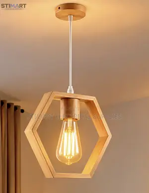 Mwanga wa Mbao wa Hexagonal wa Kisasa