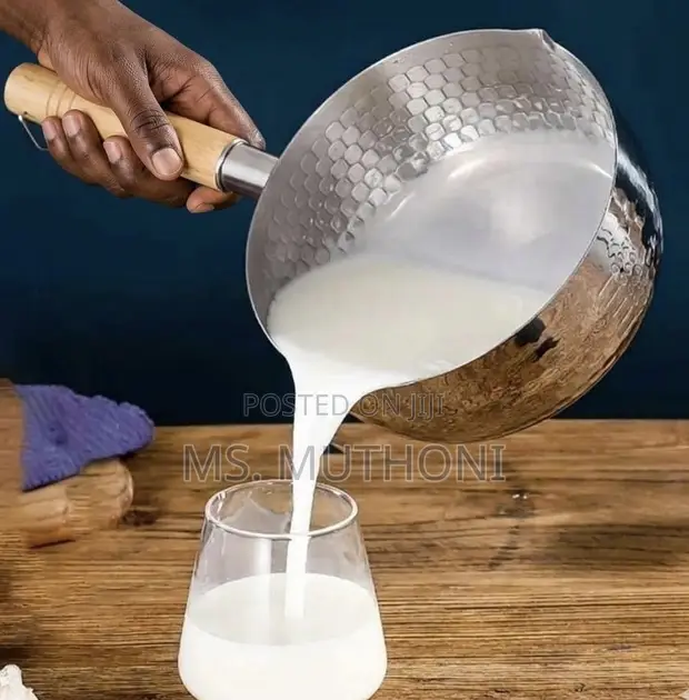 Hammered Stainless Steel Milk Pot / Saucepan - 1
