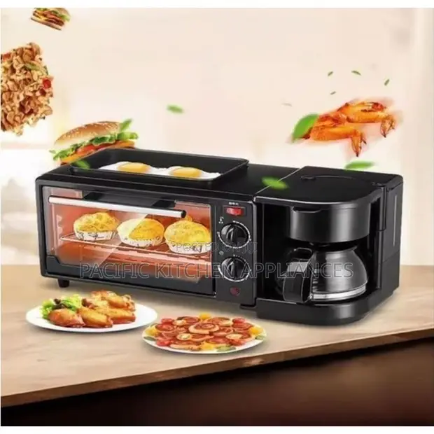 REKI 3-in-1 Breakfast Station with Oven and Coffee Maker - 1