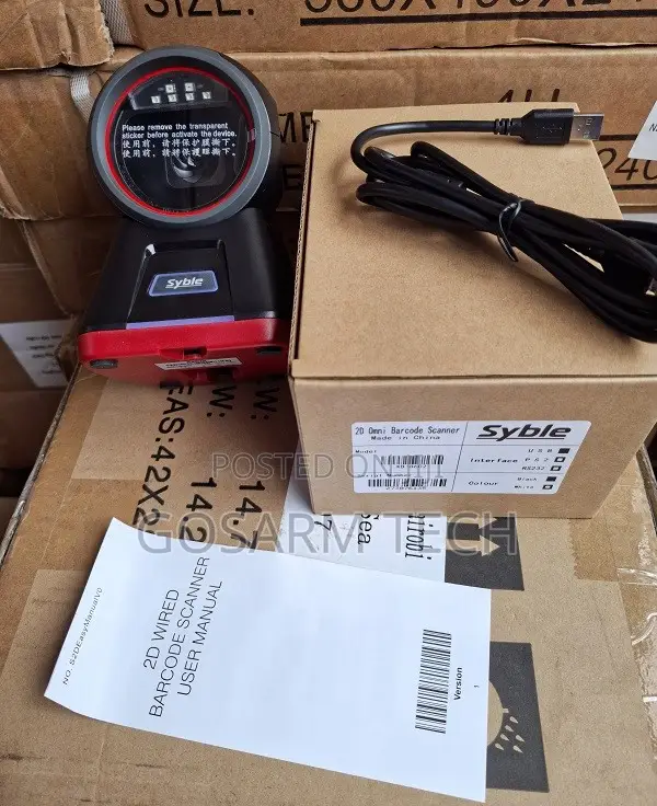 Syble XB-8602 2D Omnidirectional Desktop Barcode Scanner - 1