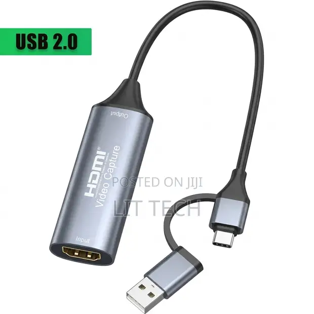30Hz HDMI Video Capture Card | 2-in-1 USB-C/USB-A - 1