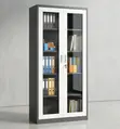 Kabati la Hospitali la Milango Miwili lenye Kioo Kamili - 1