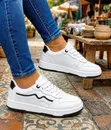 Fashion Sneakers - Milia Nyeupe/Nyeusi/Bluu/Pink - 1