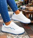 Fashion Sneakers - Milia Nyeupe/Nyeusi/Bluu/Pink - 2