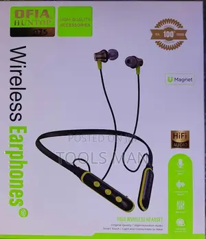 Ofia Huntop HT-075 Green Wireless Neckband Earphones