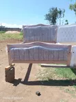 Premium 5x6 Grey Velvet Bed Frame - 1