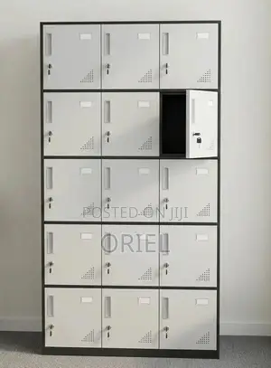 15-Door Office Locker Cabinet - Steel Staff Storage