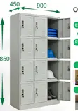 15-Door Office Locker Cabinet - Steel Staff Storage - 5