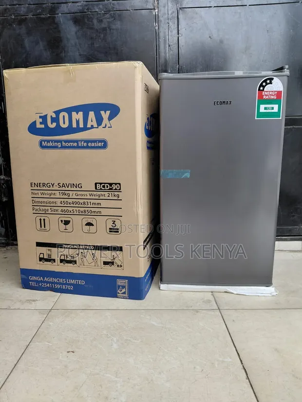Ecomax BCD-90 90L Single-Door Refrigerator - Dark Silver - 1