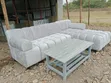 Bubble Six Seater L-Shape Sofa in Grey and White - 2