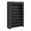 LASA Black 10-Tier Shoe Rack with Dustproof Cover - 1
