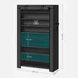 LASA Black 10-Tier Shoe Rack with Dustproof Cover - 2