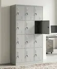 12-Locker Industrial Storage Cabinet - Heavy-Duty Steel Staff Locker - 2