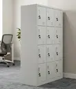 12-Locker Industrial Storage Cabinet - Heavy-Duty Steel Staff Locker - 4