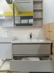 Seti ya Kisasa ya Vanity ya Bafuni na Sink ya Keramik & Kabati - 3
