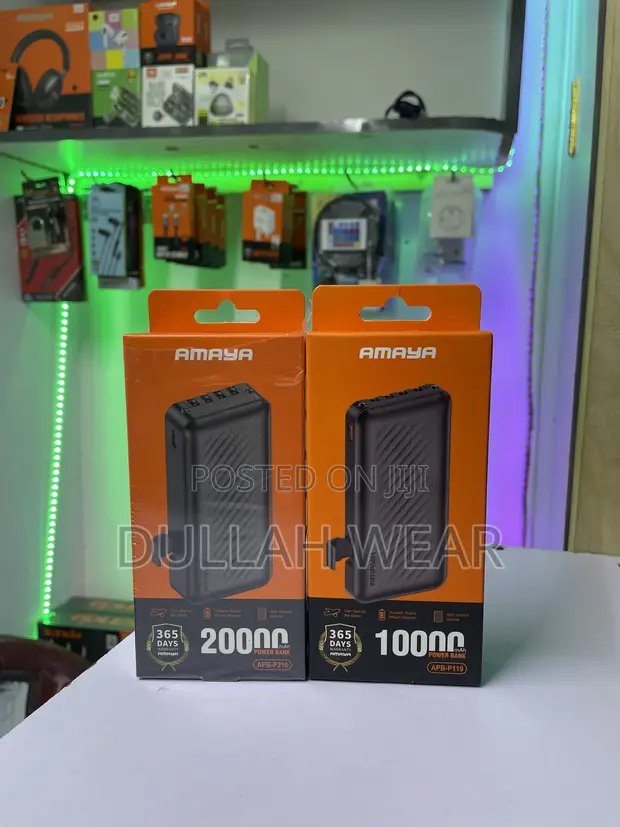Amaya 10000mAh Power Bank - Black - 1