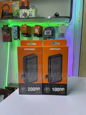 Amaya 10000mAh Power Bank - Nyeusi