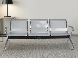 3-Link Metallic Waiting Bench - Office Reception Seating